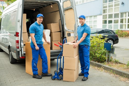 Packing belongings into a mobile self storage unit in Chasecross